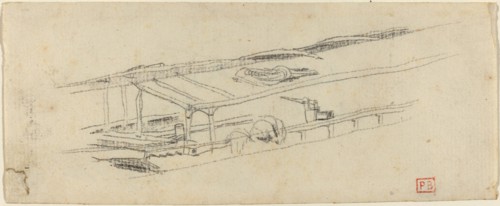 Study for "Le Petit Pont", probably c. 1850. Creator: Charles Meryon.
