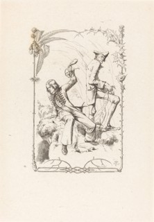 Peter Schlemihl with the Bag of Money, 1836. Creator: Adolf Schrödter.
