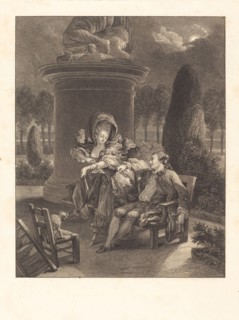 La soiree des Thuileries, 1774. Creator: Jean Baptiste Blaise Simonet.
