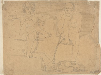 Otus and Ephialtes Holding Mars Captive, 1790s. Creator: John Flaxman.