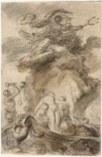 Angelica Is Exposed to the Orc, 1780s. Creator: Jean-Honore Fragonard.