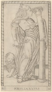 Forteza (Fortitude), c. 1465. Creator: Master of the E-Series Tarocchi.