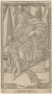 Imperator (Emperor), c. 1465. Creator: Master of the E-Series Tarocchi.