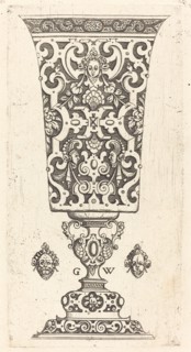 Goblet decorated with masque, published 1579. Creator: Georg Wechter I.