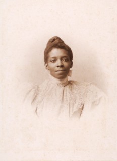 Studio portrait of a woman, c1890-c1899. Creators: Van Wagner, Unknown.