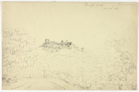 Denbigh Castle from Segroyt Dingle, 1816. Creator: George Fennel Robson.