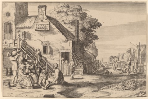 Spring (Village Fair before an Inn), 1617. Creator: Jan van de Velde II.