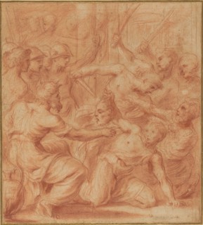 David Offering the Head of Goliath to King Saul. Creator: Carlo Maratti.