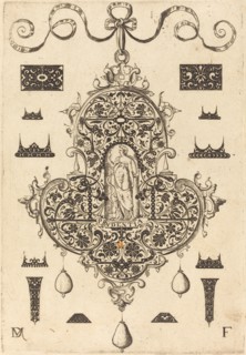 Large Pendant, Prudence Standing at Centre, 1593. Creator: Daniel Mignot.