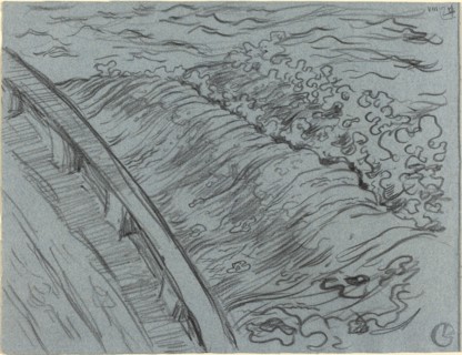 The Sea Off the Edge of a Boat, Brittany, 1894. Creator: Georges Lacombe.