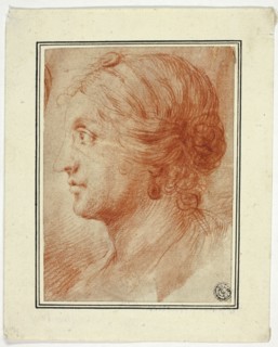 Bust of Woman in Profile to Left, 1725/1735. Creator: Sir Godfrey Kneller.