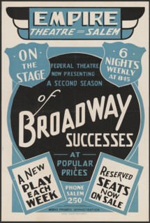 A Second Season of Broadway Sucesses, Salem, MA, [193-]. Creator: Unknown.