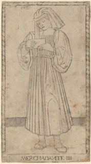 Merchadante (Merchant), c. 1465. Creator: Master of the E-Series Tarocchi.