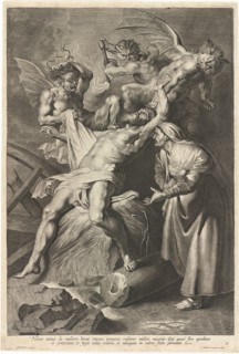 Job Tormented by Demons and Abused by His Wife. Creator: Lucas Vorsterman.