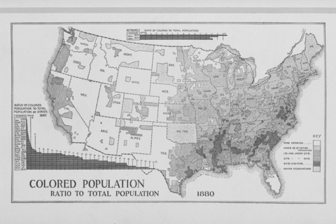 Colored population ratio to total population 1880, 1897. Creator: Unknown.