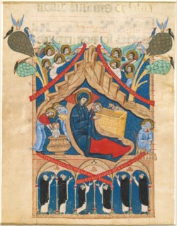 The Nativity with Six Dominican Monks, 1265/1274. Creator: Master of Imola.