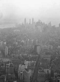 New York City views, skyline, between 1931 and 1938. Creator: Arnold Genthe.