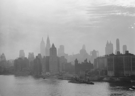 New York City views, skyline, between 1931 and 1938. Creator: Arnold Genthe.