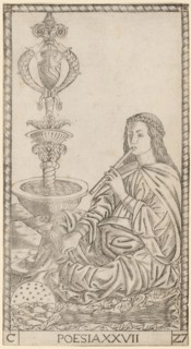 Poesia (Poetry), probably c. 1470. Creator: Master of the S-Series Tarocchi.