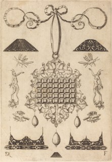 Large Pendant with Square with 35 Flat Stones, 1593. Creator: Daniel Mignot.