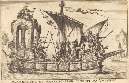 Agamennone et Menelao argn condoti da Vulcano. Creator: Balthasar Moncornet.