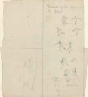 Figures Illustrating Balance and Perspective [recto]. Creator: John Flaxman.