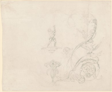 Studies of Fountain Decorations, c. 1850s. Creator: Emanuel Gottlieb Leutze.