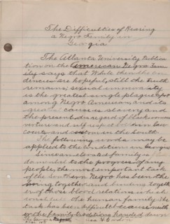 The Difficulty of Rearing a Negro Family in Georgia, 1940. Creator: Unknown.