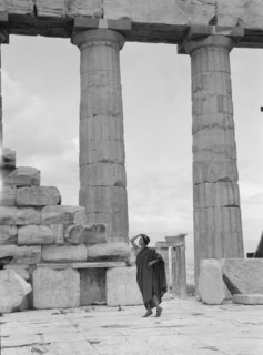 Kanellos dance group at ancient sites in Greece, 1929 Creator: Arnold Genthe.