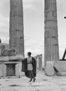Kanellos dance group at ancient sites in Greece, 1929 Creator: Arnold Genthe.