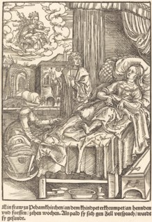 Ein fraw zu Peham Kirchen ..., c. 1503. Creator: Master of the Legend Scenes.