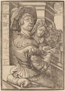 A Young Man Playing a Psalterium, c. 1600. Creator: Christoffel van Sichem I.