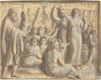 Noah's Warning about the Coming Flood Goes Unheeded. Creator: Luigi Ademollo.