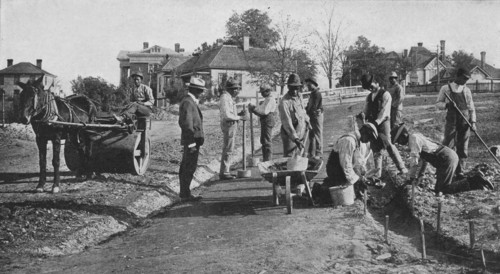 Road-building by Tuskegee students, 1904. Creator: Frances Benjamin Johnston.