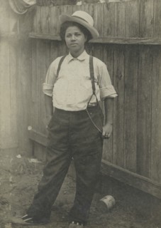 Woman dressed in men's clothing, c1890. Creators: G. Walter Roberts, Unknown.