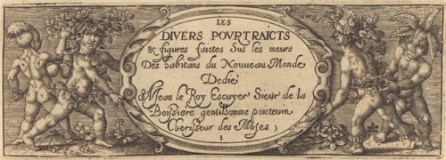 Les divers pourtraicts et figures I (Title Page), c. 1600. Creator: Master AD.