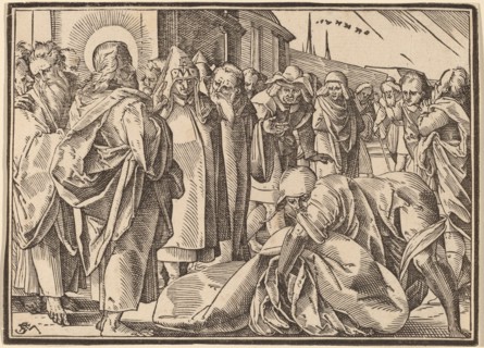 The Paralytic Healed by Christ Picks up His Pallet. Creator: Christoph Maurer.
