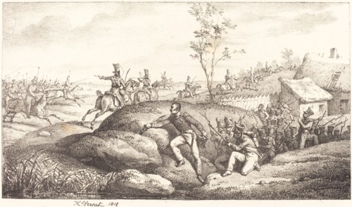 Infantry Ambush against the Cossacks, 1818. Creator: Emile Jean-Horace Vernet.