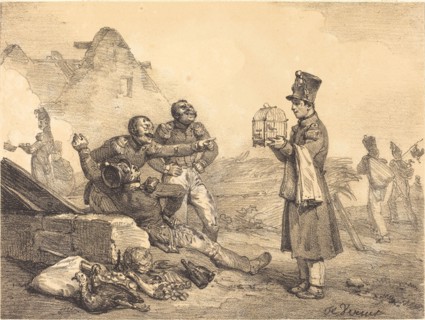 Mon Caporal, je n'ai pu avons que ça, 1823. Creator: Emile Jean-Horace Vernet.