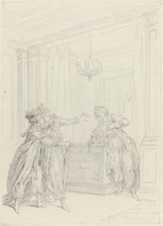 Calmine, quel objet vient Effrayer ma vue?. Creator: Hubert Francois Gravelot.