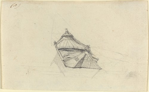 Seine Boat for "Le Pont-au-Change", probably c. 1854. Creator: Charles Meryon.