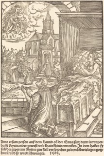 Zwo ersam person auf dem Lannd ..., 1503. Creator: Master of the Legend Scenes.