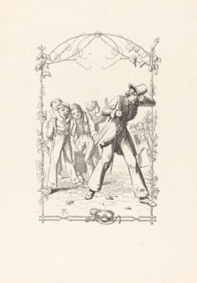 Peter Schlemihl Taunted for His Lack of Shadow, 1836. Creator: Adolf Schrödter.