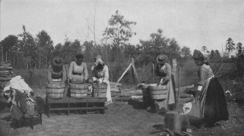 An out-of-door class in laundry work, 1904. Creator: Frances Benjamin Johnston.