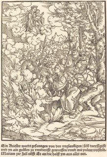 Ein Briester wardt gefanngen ..., c. 1503. Creator: Master of the Legend Scenes.