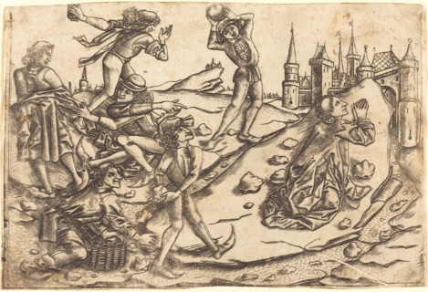 The Stoning of Saint Stephen, c. 1470/1475. Creator: Master with the Banderoles.