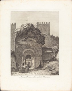 Arco di Druso, ora porta di San Sebastiano, 1794. Creator: Jacob Wilhelm Mechau.