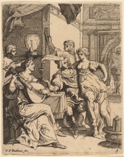 The Prodigal Wasting His Substance in the Tavern. Creator: Theodoor van Thulden.