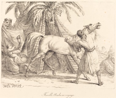 Famille Arabe en voyage, c. 1818. Travelling Arab family. Creator: Carle Vernet.