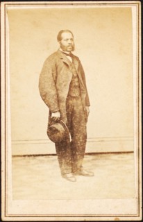 Full length portrait of unidentified man, c1880-c1889. Creator: Charles Burgess.